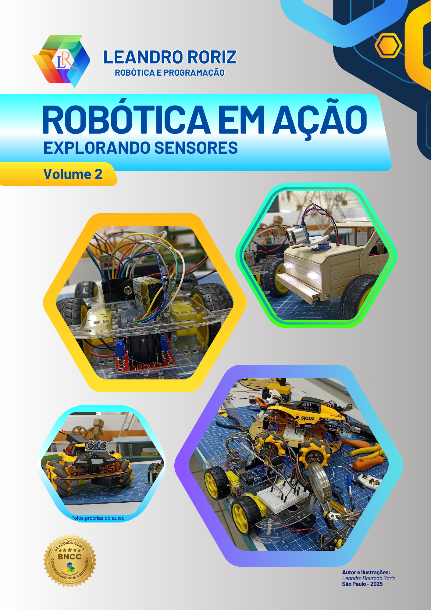Capa do Volume 2 — Robótica em ação — Explorando sensores