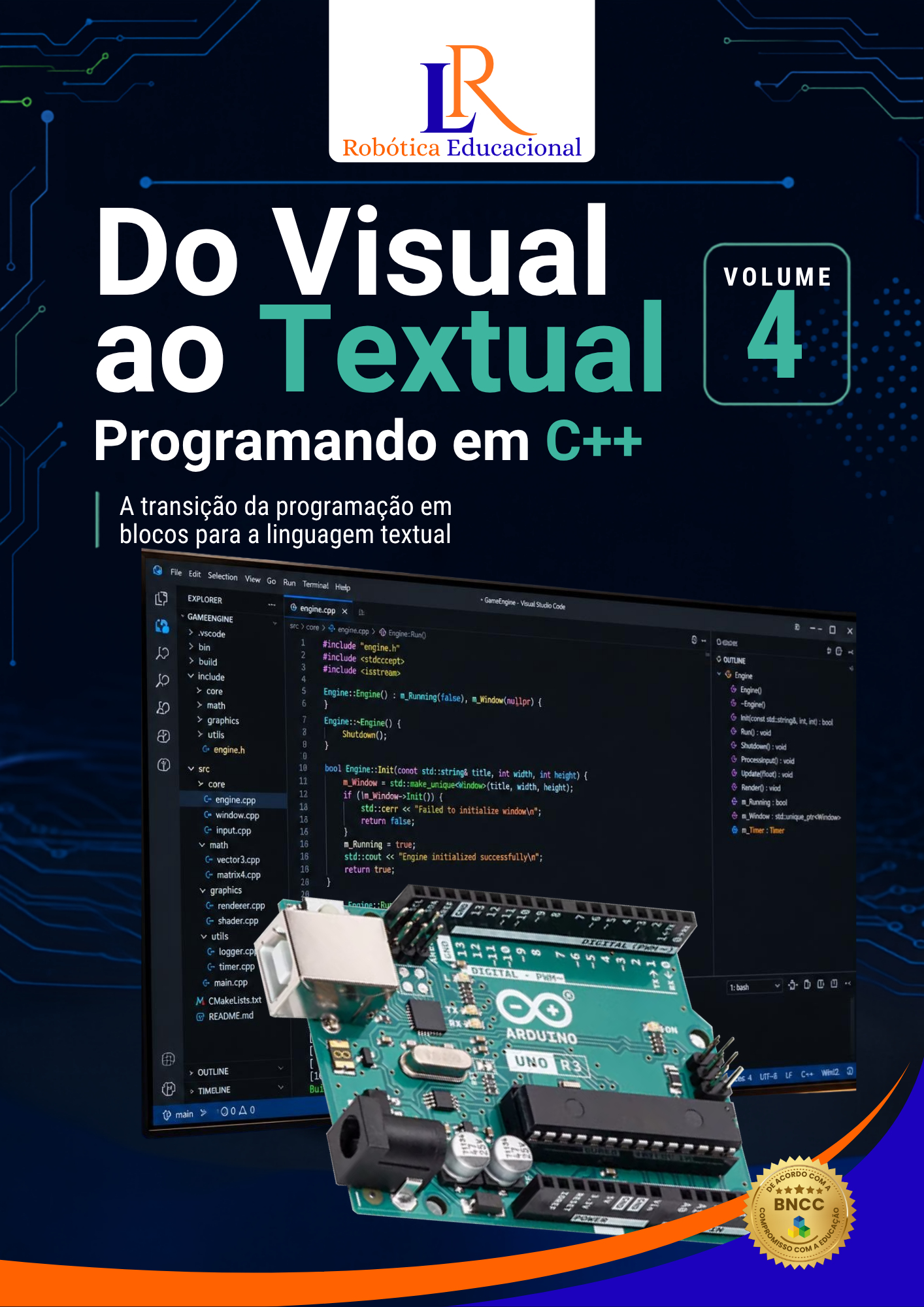 Capa do Volume 4 — Do visual ao textual — Programando em C++